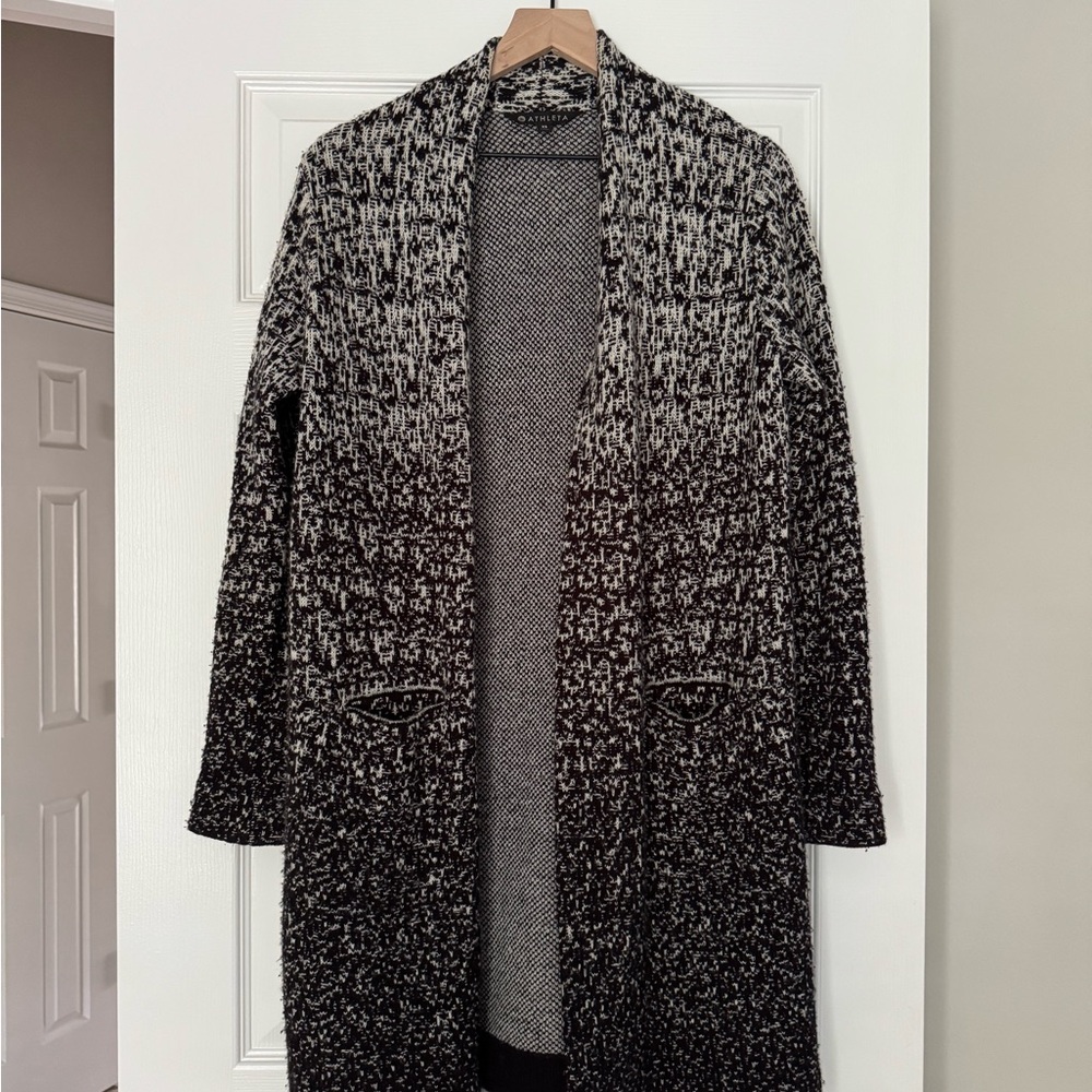 Athleta Black and White Cardigan Sweater